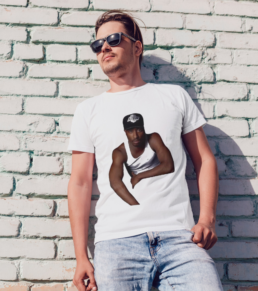 2PAC LA Kings Hat Image T-Shirt