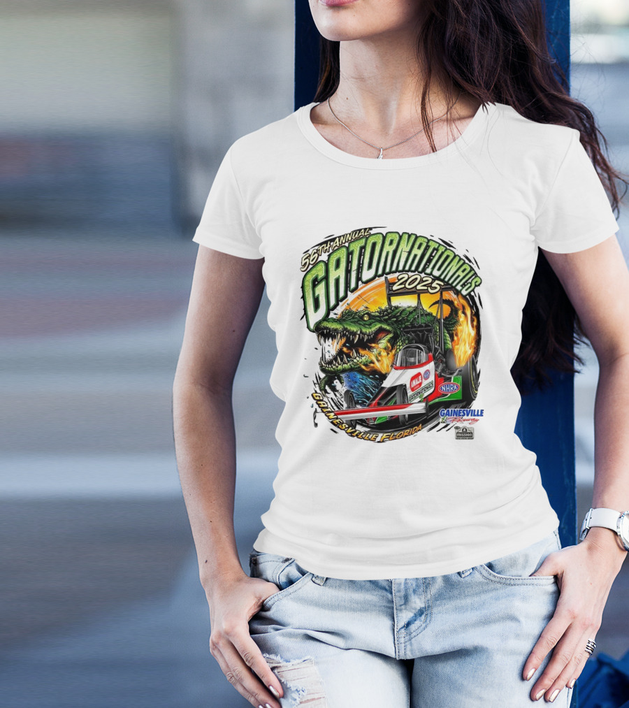 56th Annual Gatornationals 2025 Gainesville Florida NHRA Drag Racing Event T-Shirt