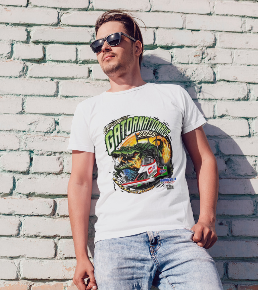 56th Annual Gatornationals 2025 Gainesville Florida NHRA Drag Racing Event T-Shirt