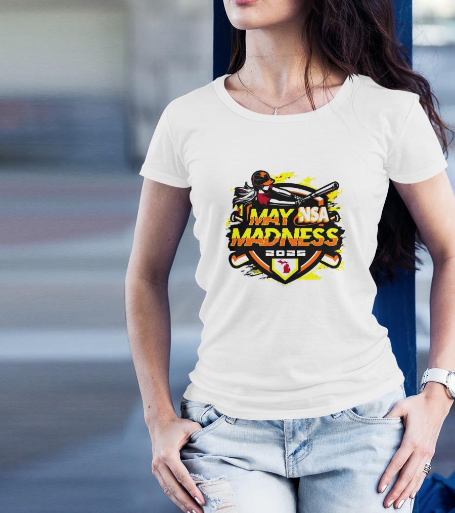 2025 NSA May Madness Fastpitch Tournament Michigan Logo T-Shirt