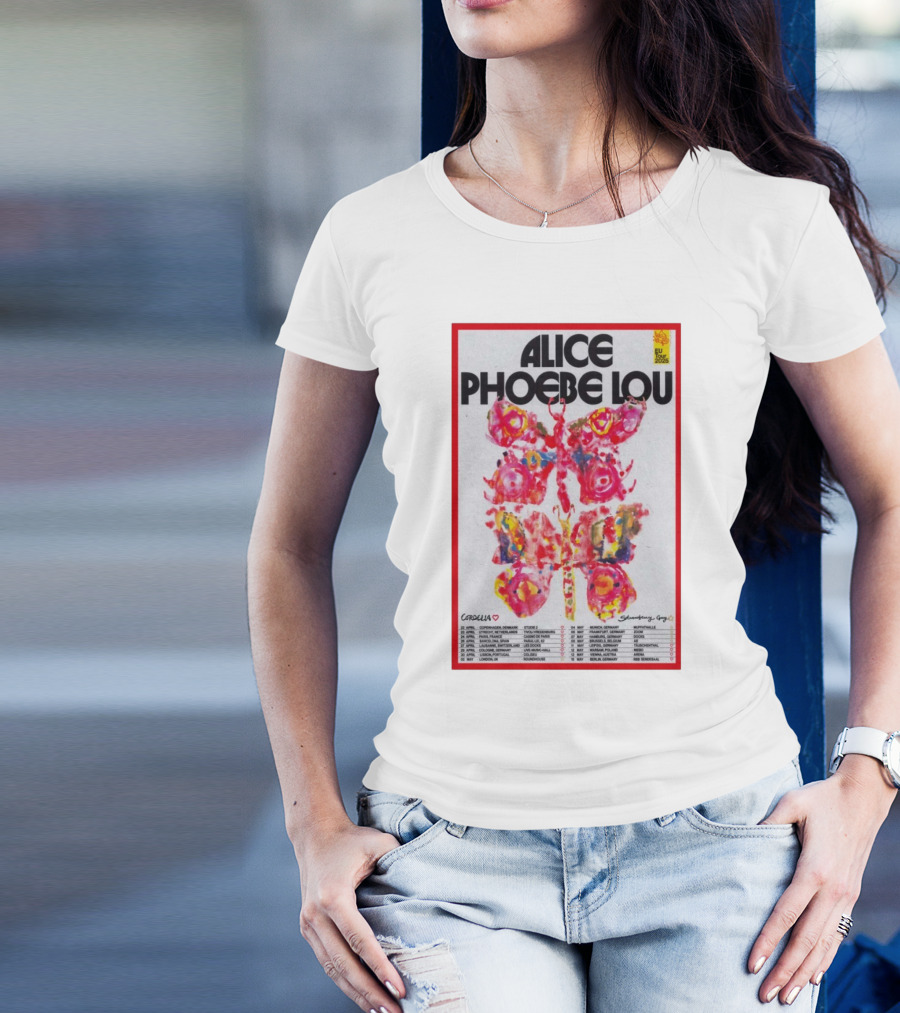 Alice Phoebe Lou EU Tour 2025 Copenhagen To Berlin April May Cordelia T-Shirt