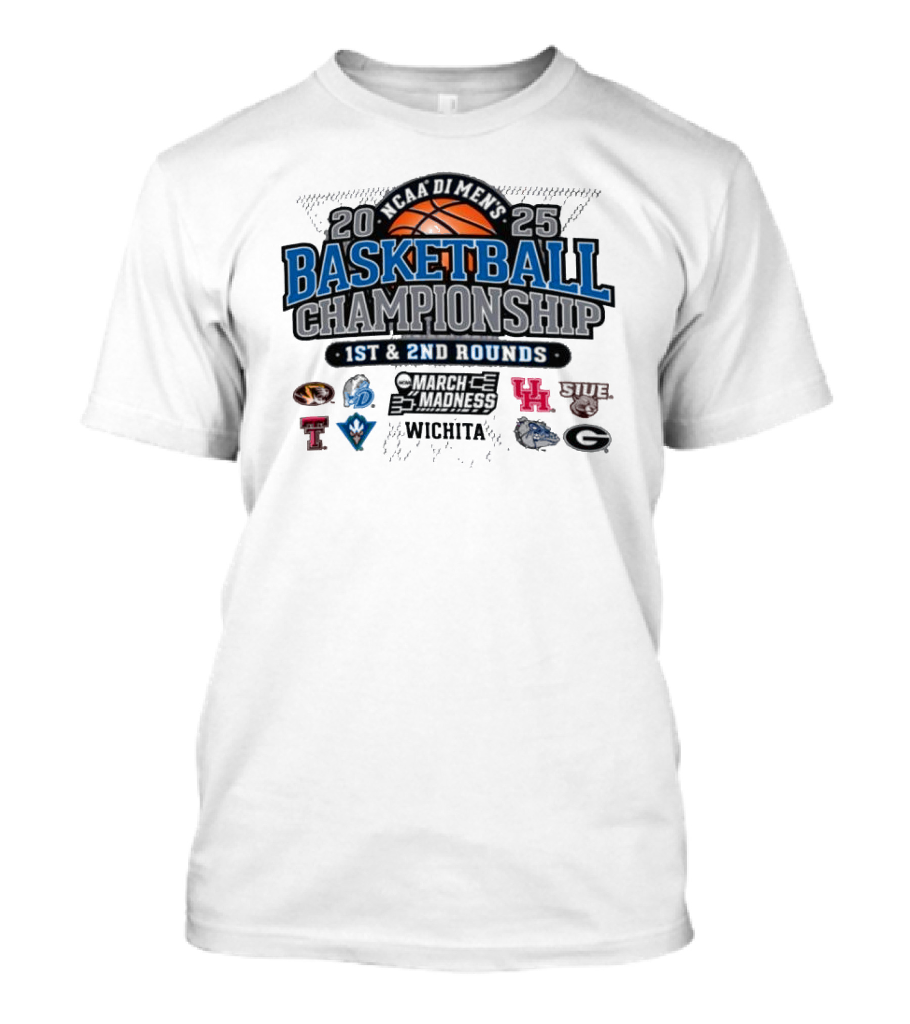 2025 NCAA March Madness First Second Rounds Wichita Basketball Championship T-Shirt