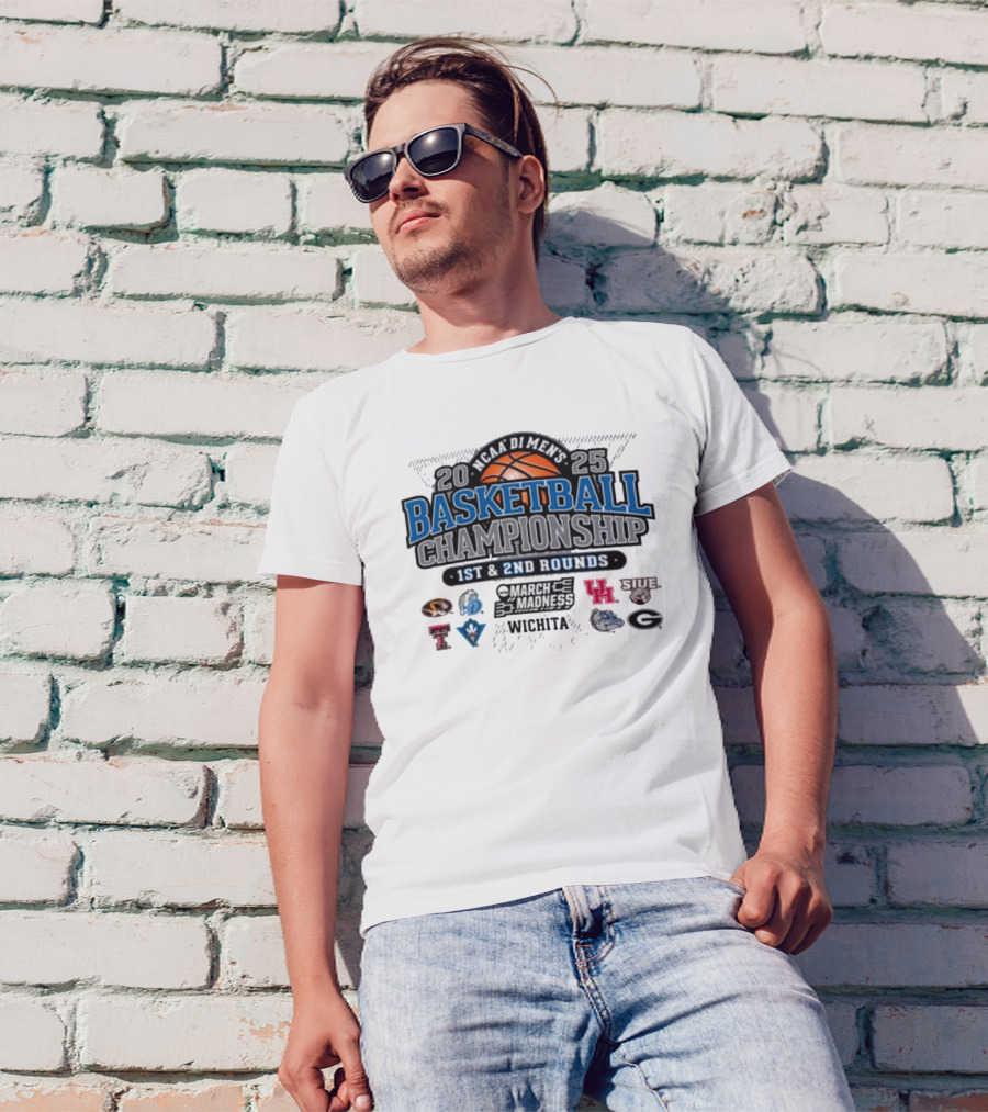2025 NCAA March Madness First Second Rounds Wichita Basketball Championship T-Shirt