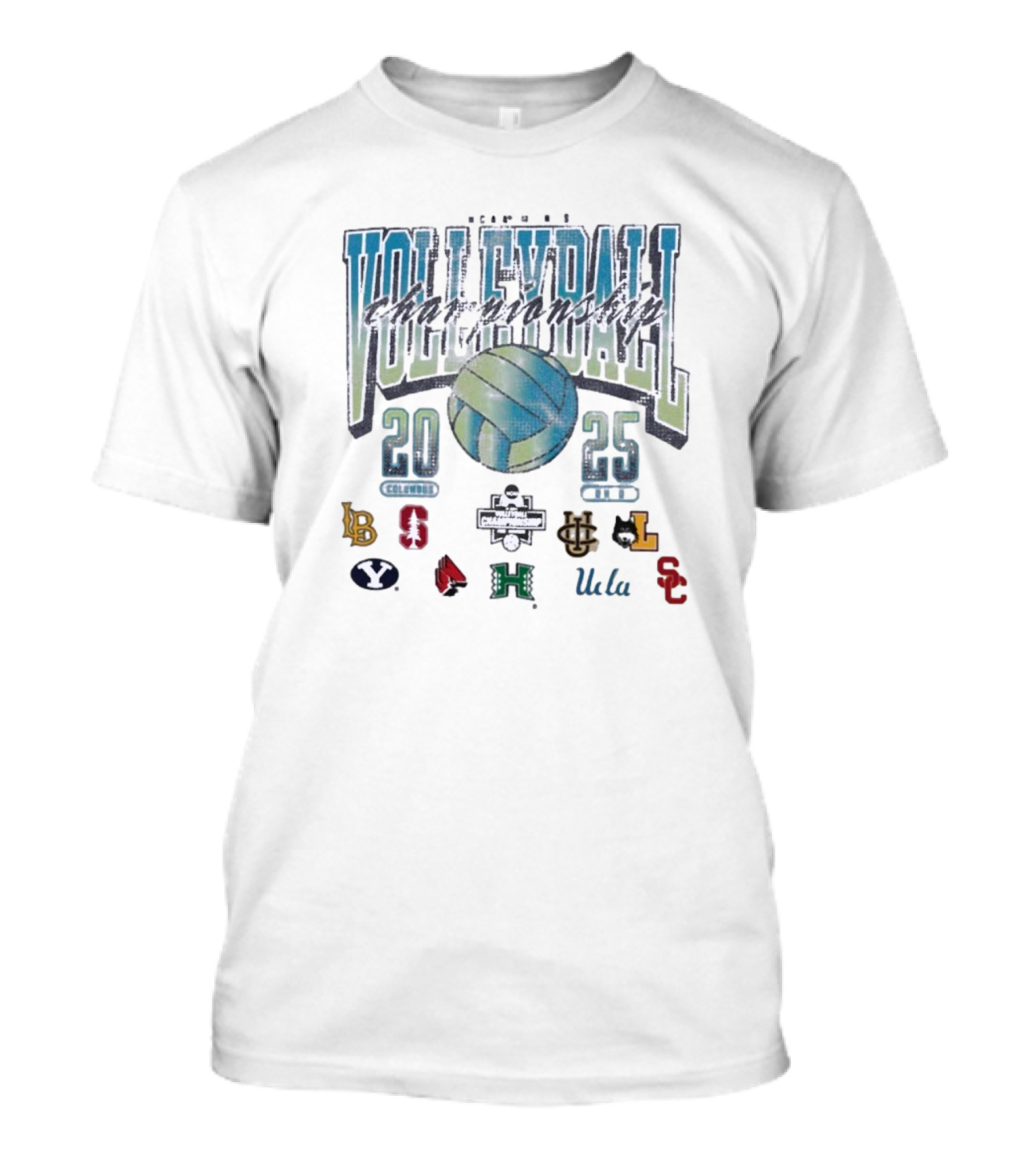 2025 National Collegiate Men’s Volleyball Championship Participating Teams Logos T-Shirt