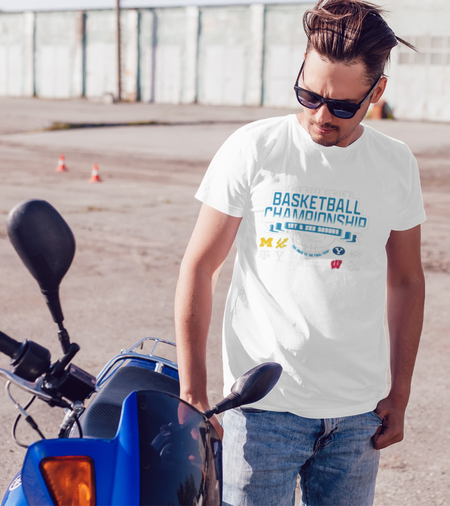 2025 NCAA DI Men’s Basketball Championship 1st & 2nd Rounds March Madness Denver Colorado 8-Teams Logos T-Shirt