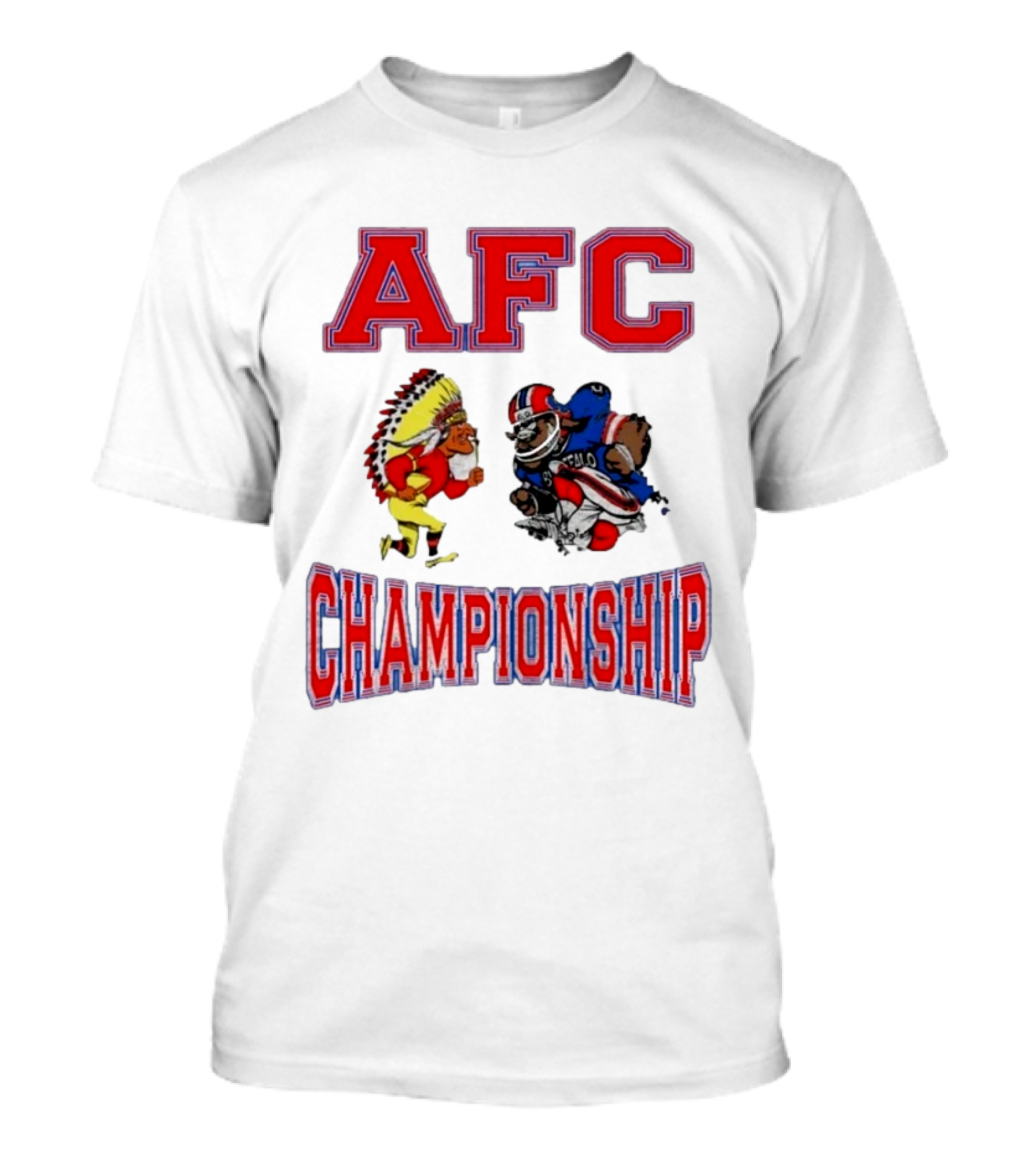 AFC Championship 2025 Kansas City Chiefs Buffalo Bills Mascots T-Shirt