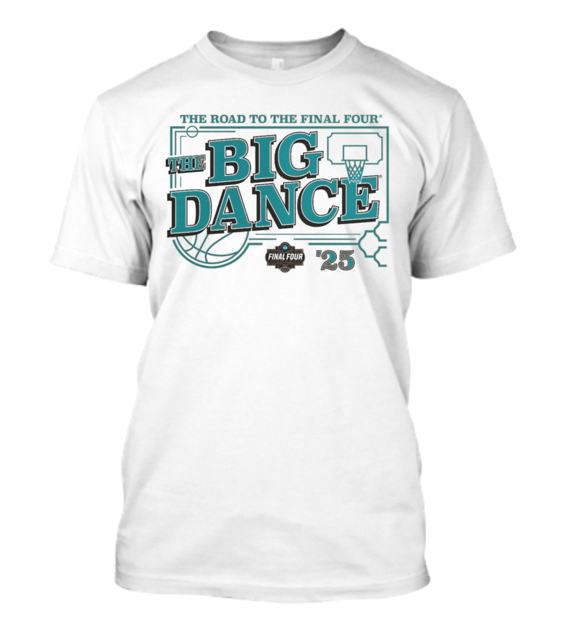 The Road To The Final Four 2025 NCAA March Madness The Big Dance Basketball Tournament T-Shirt