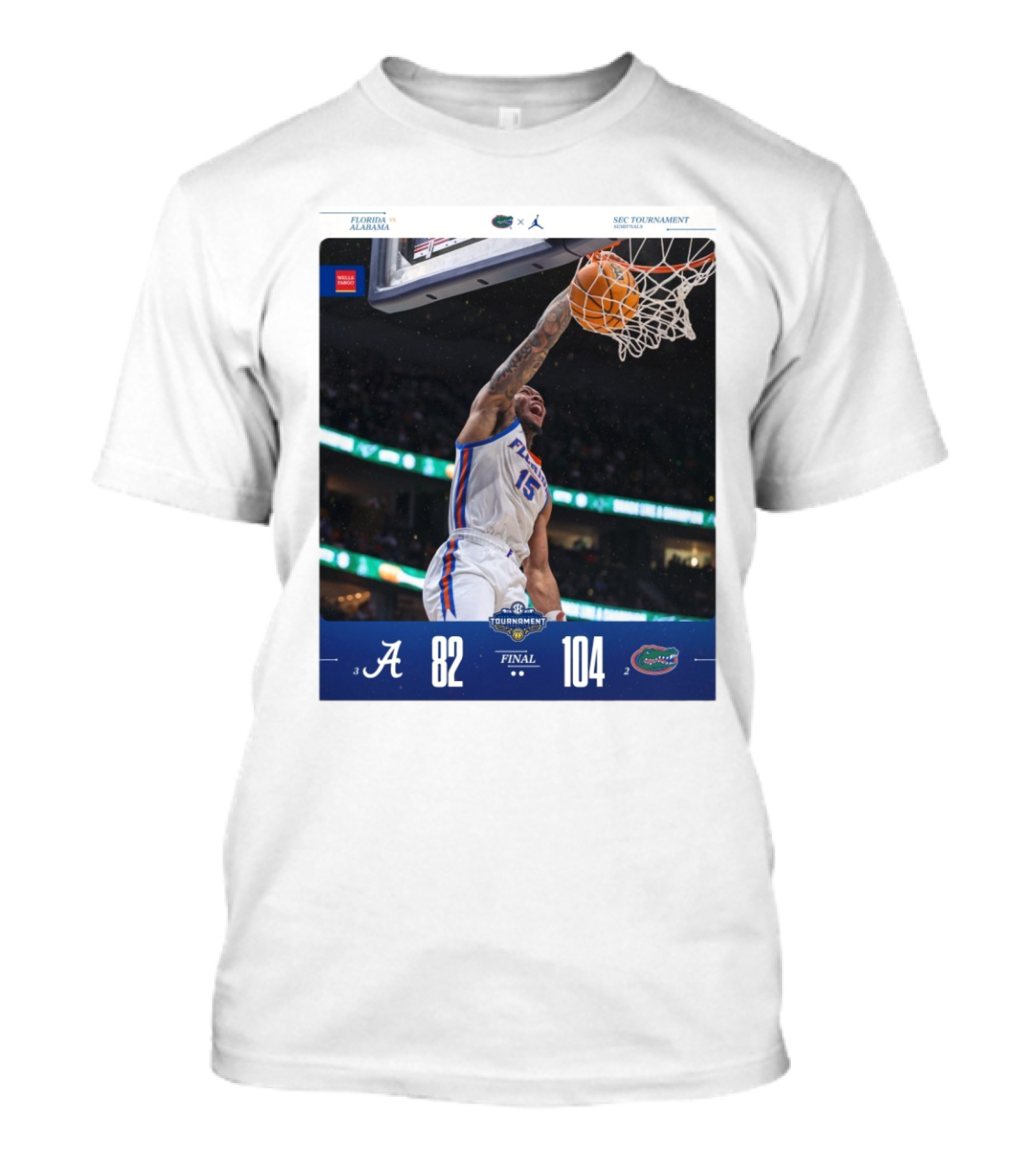 Florida Vs Alabama SEC Tournament Semifinal Final Score 82-104 T-Shirt