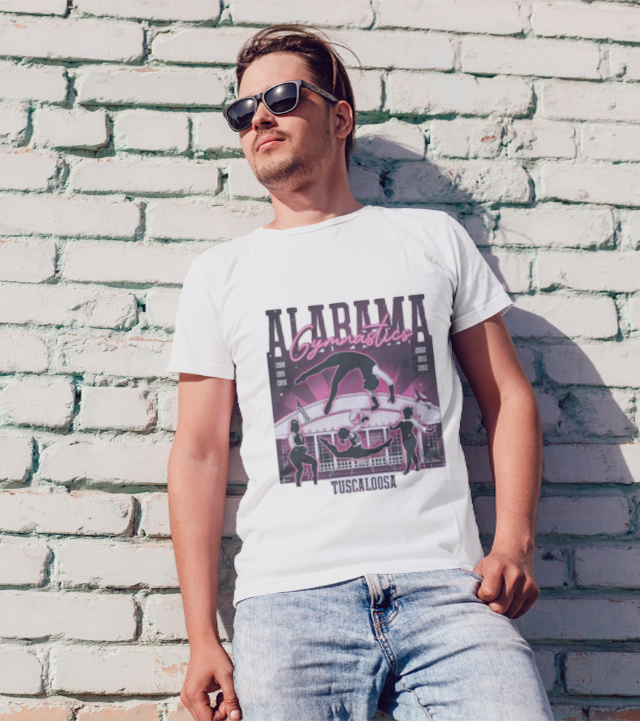 Alabama Gymnastics Over The Coliseum Tuscaloosa With Years 1988 1991 1996 2002 2011 2012 T-Shirt
