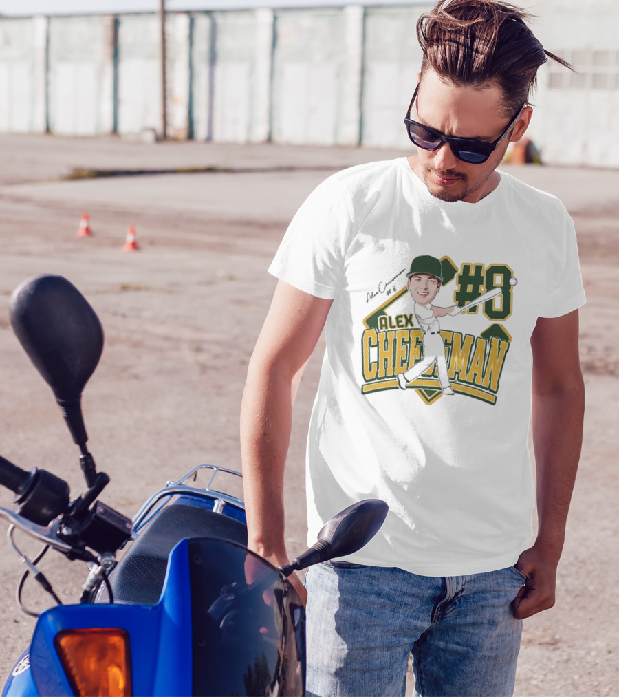 Alex Cheeseman #8 Baseball Caricature 2025 T-Shirt