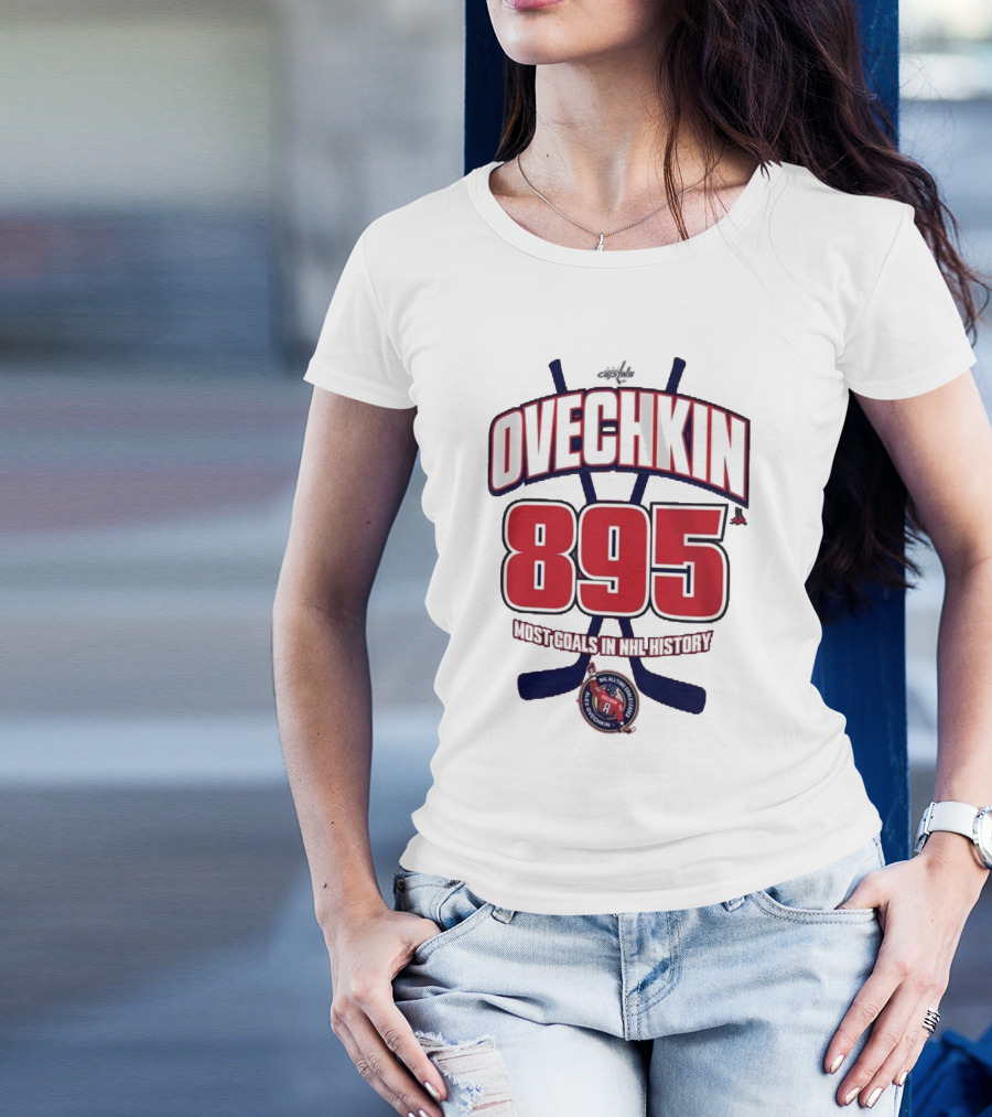 Ovechkin 895 Goals NHL History Washington Capitals T-Shirt