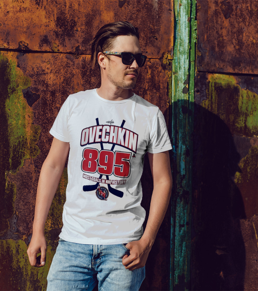 Ovechkin 895 Goals NHL History Washington Capitals T-Shirt
