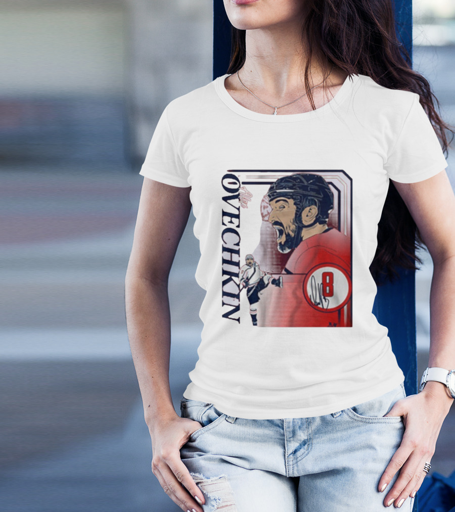 Alexander Ovechkin Dynamic Hockey Collage Number 8 T-Shirt