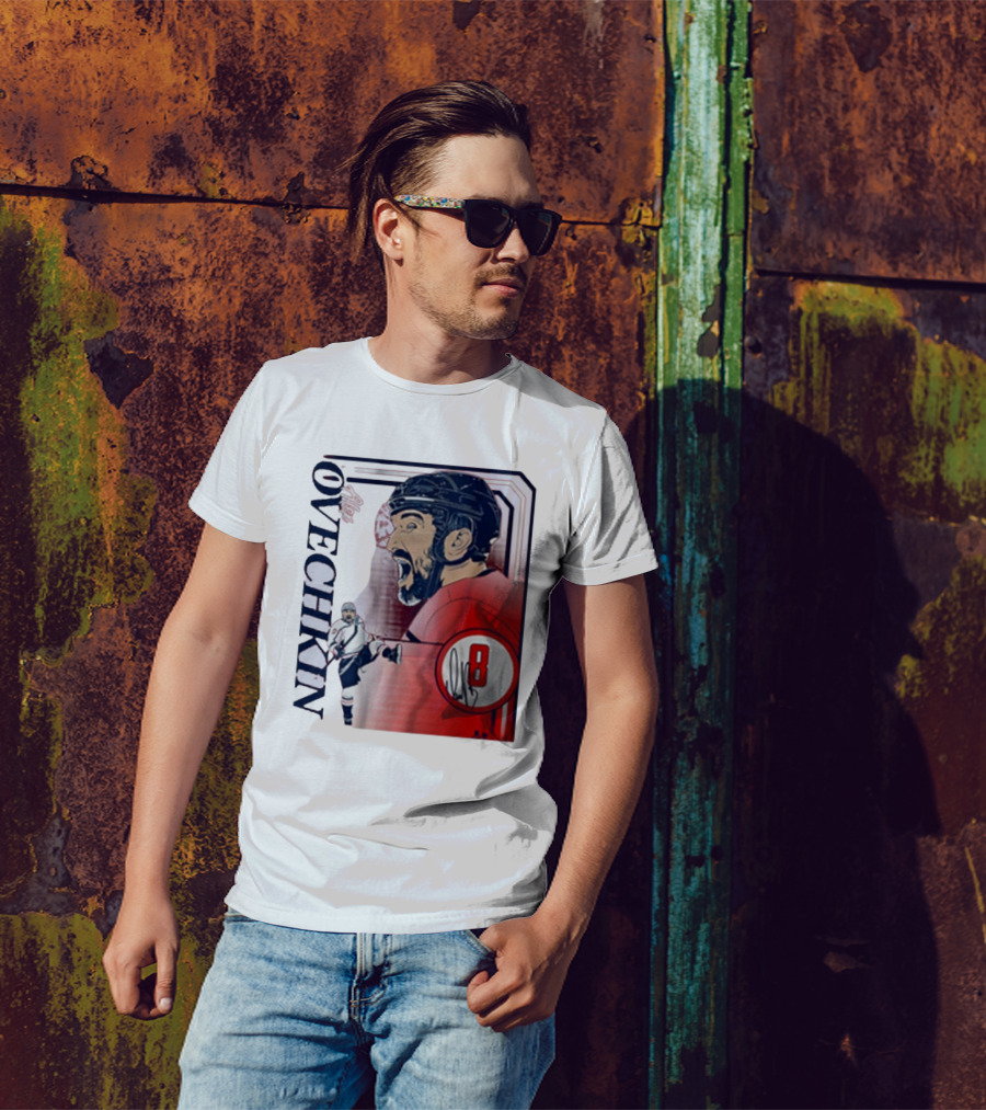 Alexander Ovechkin Dynamic Hockey Collage Number 8 T-Shirt