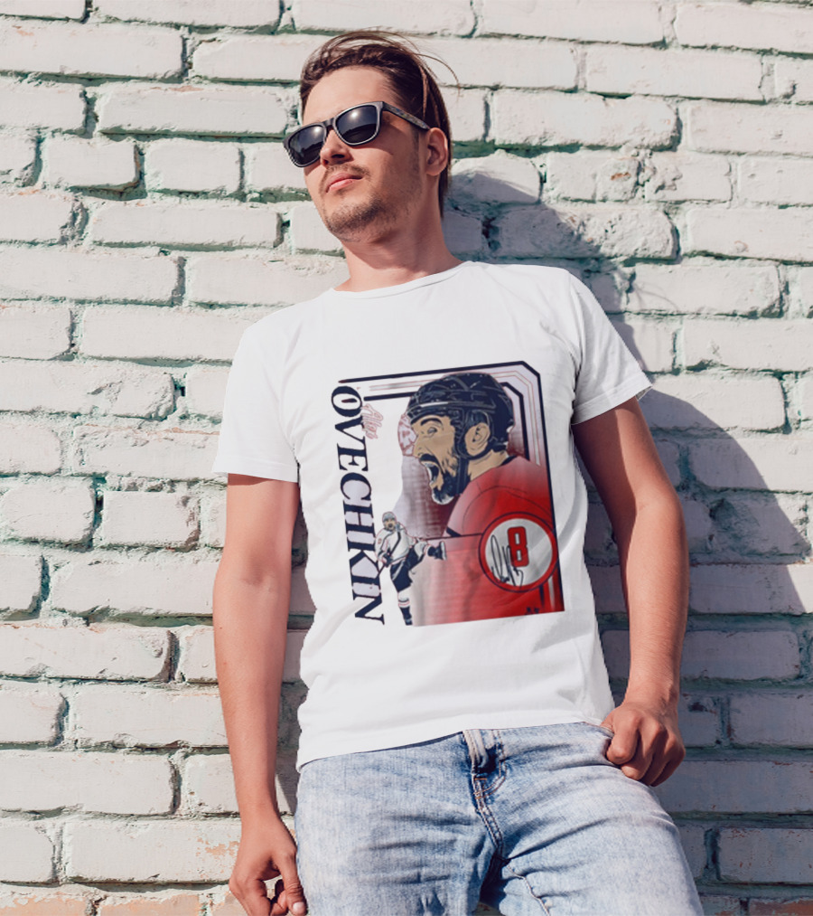 Alexander Ovechkin Dynamic Hockey Collage Number 8 T-Shirt