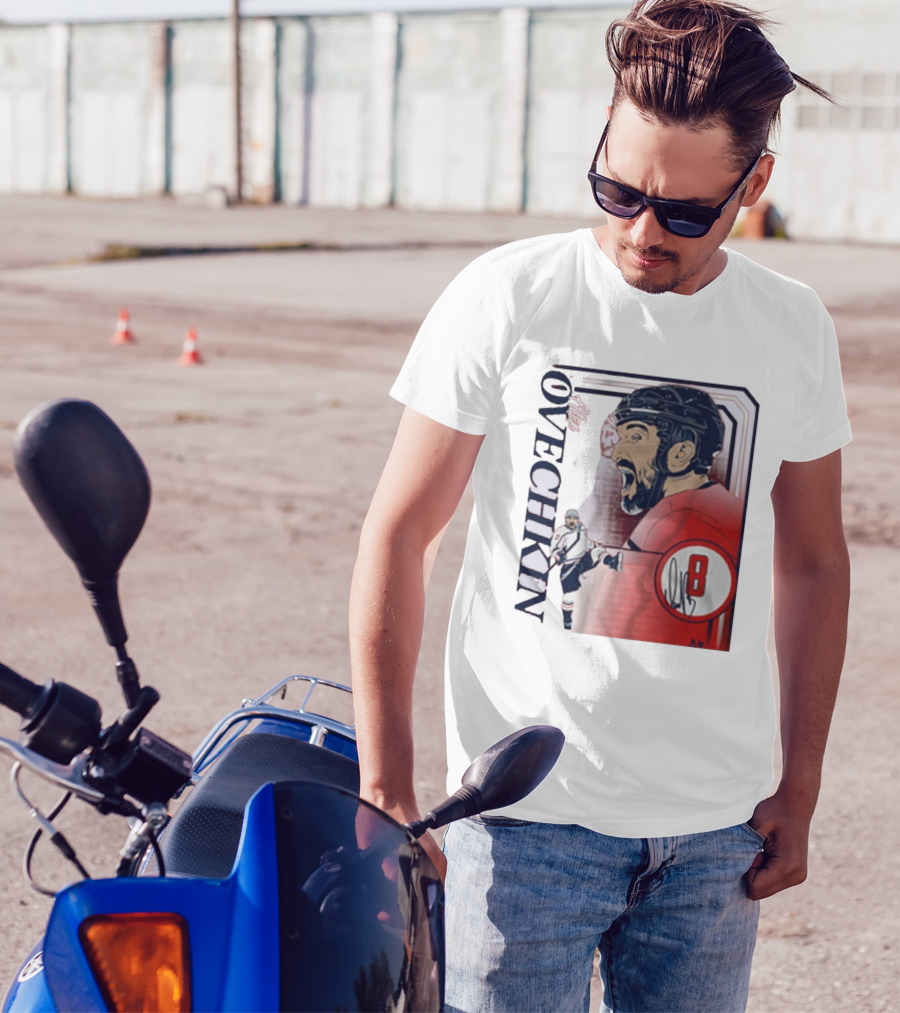 Alexander Ovechkin Dynamic Hockey Collage Number 8 T-Shirt