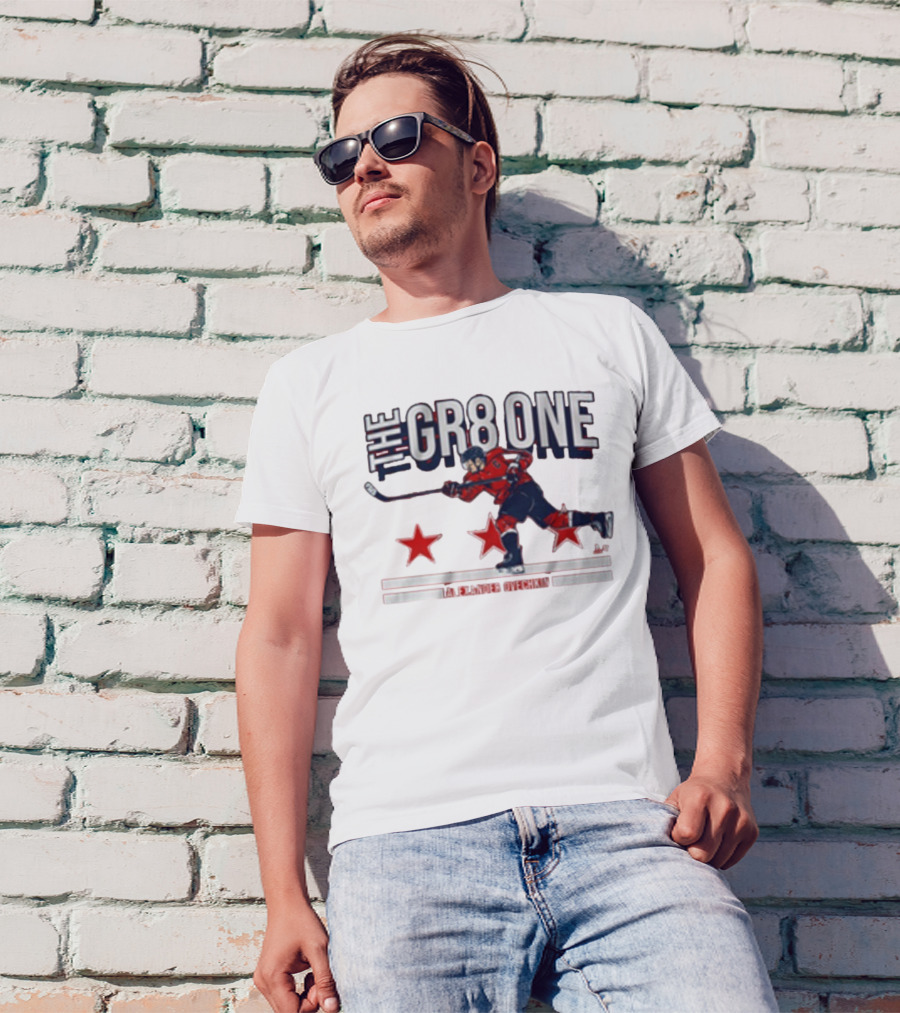 The GR8 One Alexander Ovechkin Hockey Player With Stars And Stick T-Shirt