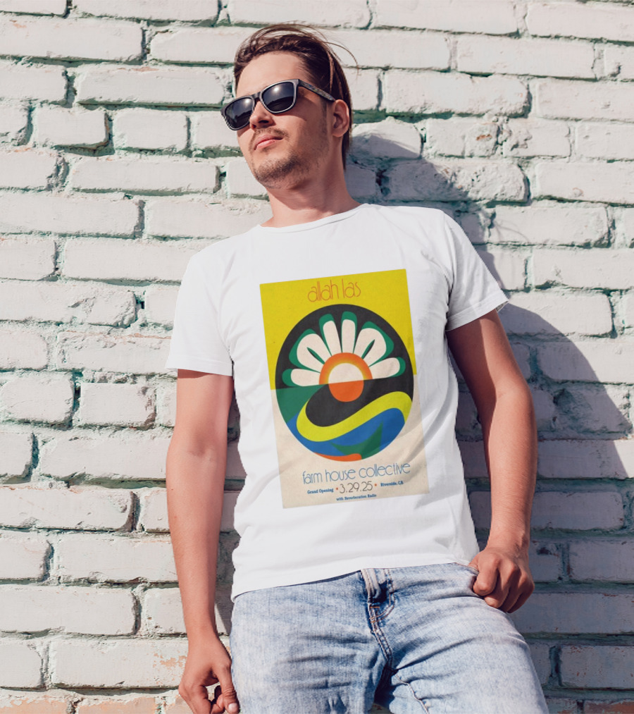 Allah Las Farm House Collective Grand Opening March 29 2025 Riverside CA Reverberation Radio T-Shirt