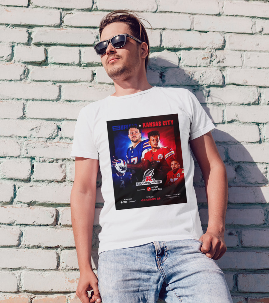 Buffalo Kansas City AFC Championship January 26 Allen Mahomes Showdown T-Shirt
