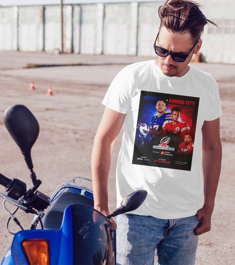 Buffalo Kansas City AFC Championship January 26 Allen Mahomes Showdown T-Shirt