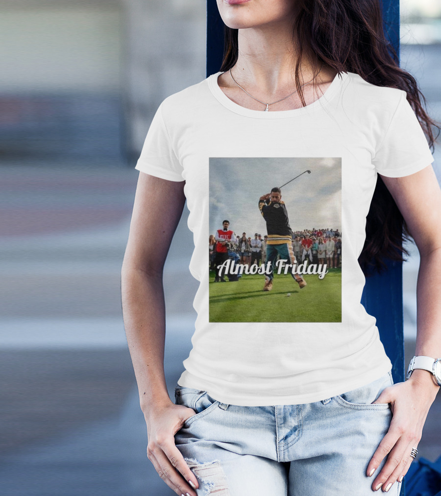 Almost Friday Happy Gilmore Golf Swing Scene T-Shirt
