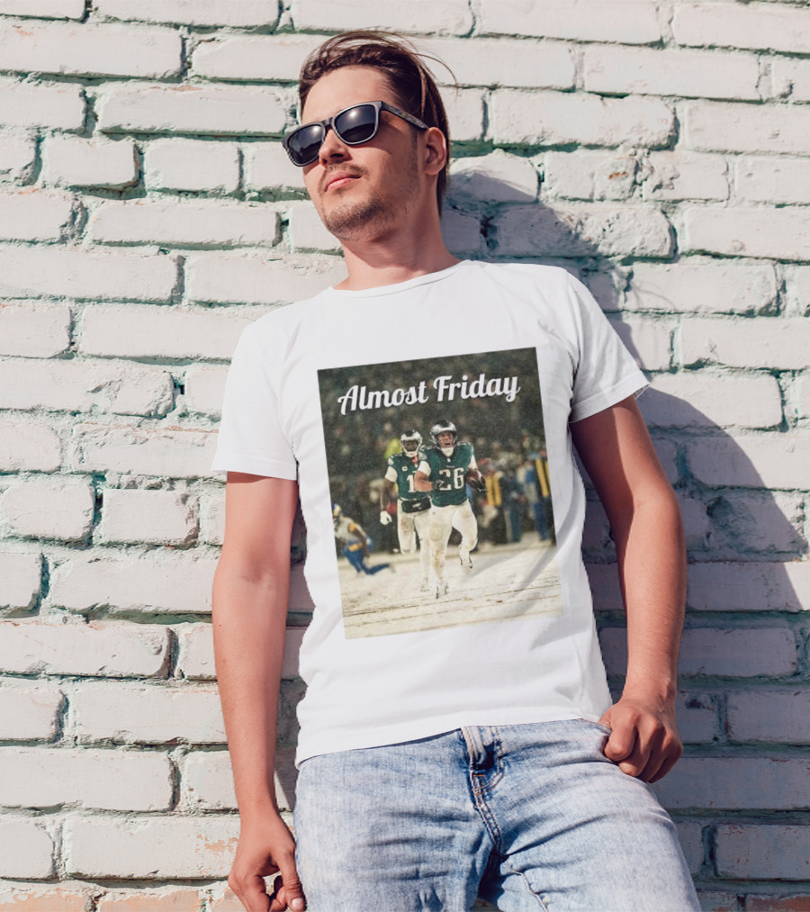Almost Friday Miles Sanders Snow Football Game T-Shirt