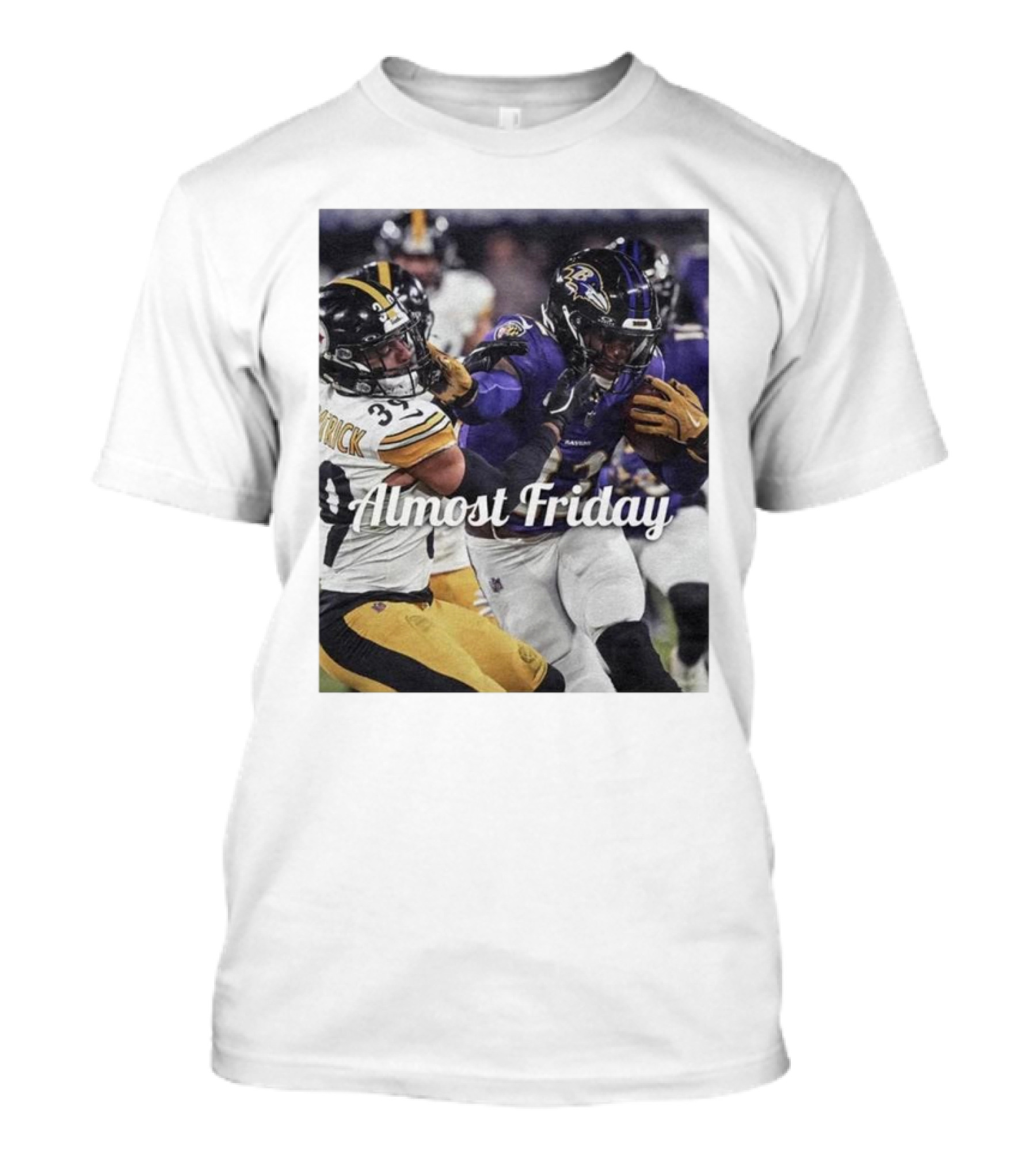 Almost Friday Baltimore Ravens Stiff Arm Football Moment T-Shirt