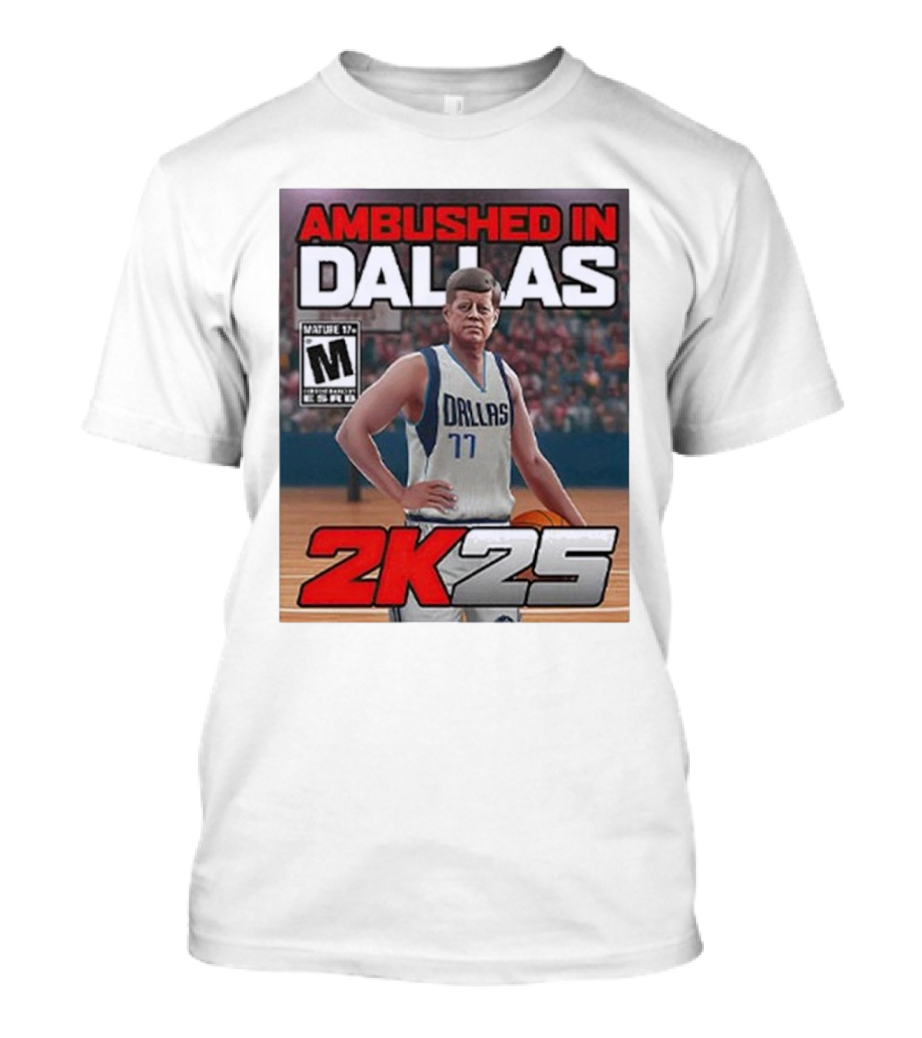 Ambushed In Dallas 2k25 JFK Basketball Parody T-Shirt