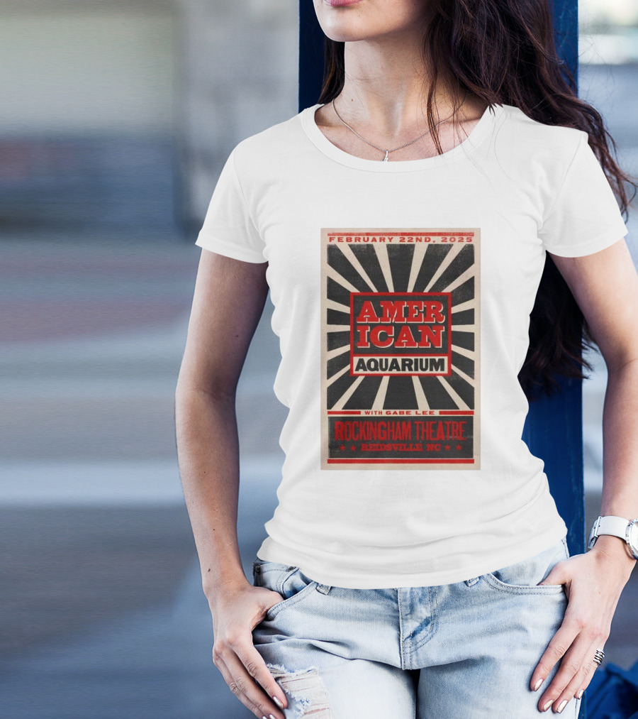 American Aquarium With Gabe Lee February 22nd 2025 Rockingham Theatre Reidsville NC Event T-Shirt