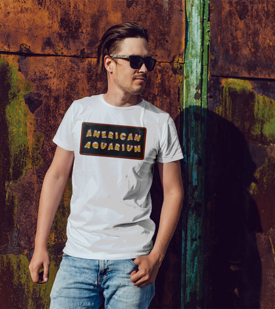American Aquarium Vintage Aesthetic Letters T-Shirt
