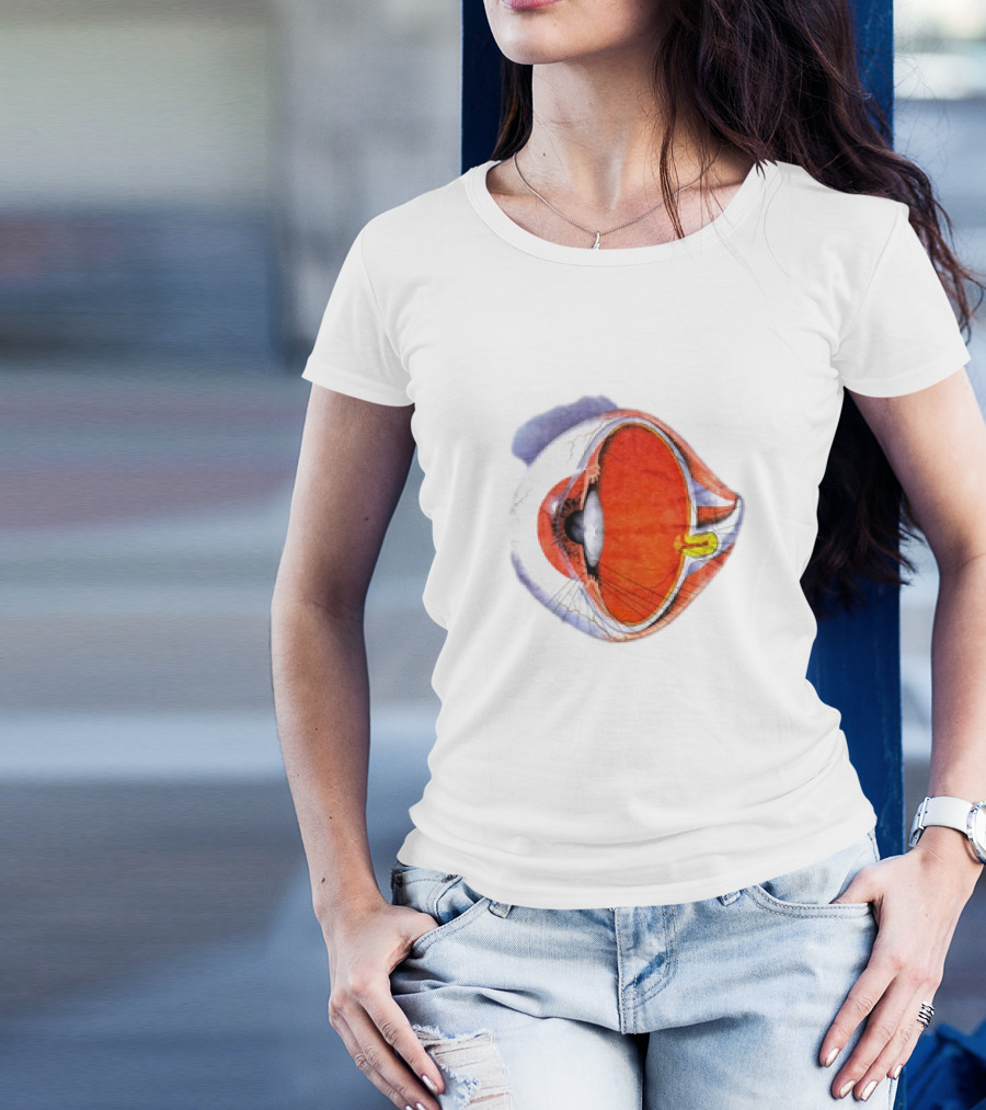 Anatomical Eye Ball Illustration 1991 T-Shirt