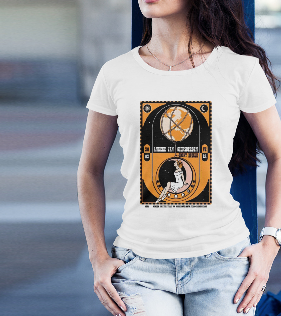 Anneke Van Giersbergen Ebony Buckle Vera Groningen March 30 2025 Vintage Space Concert T-Shirt