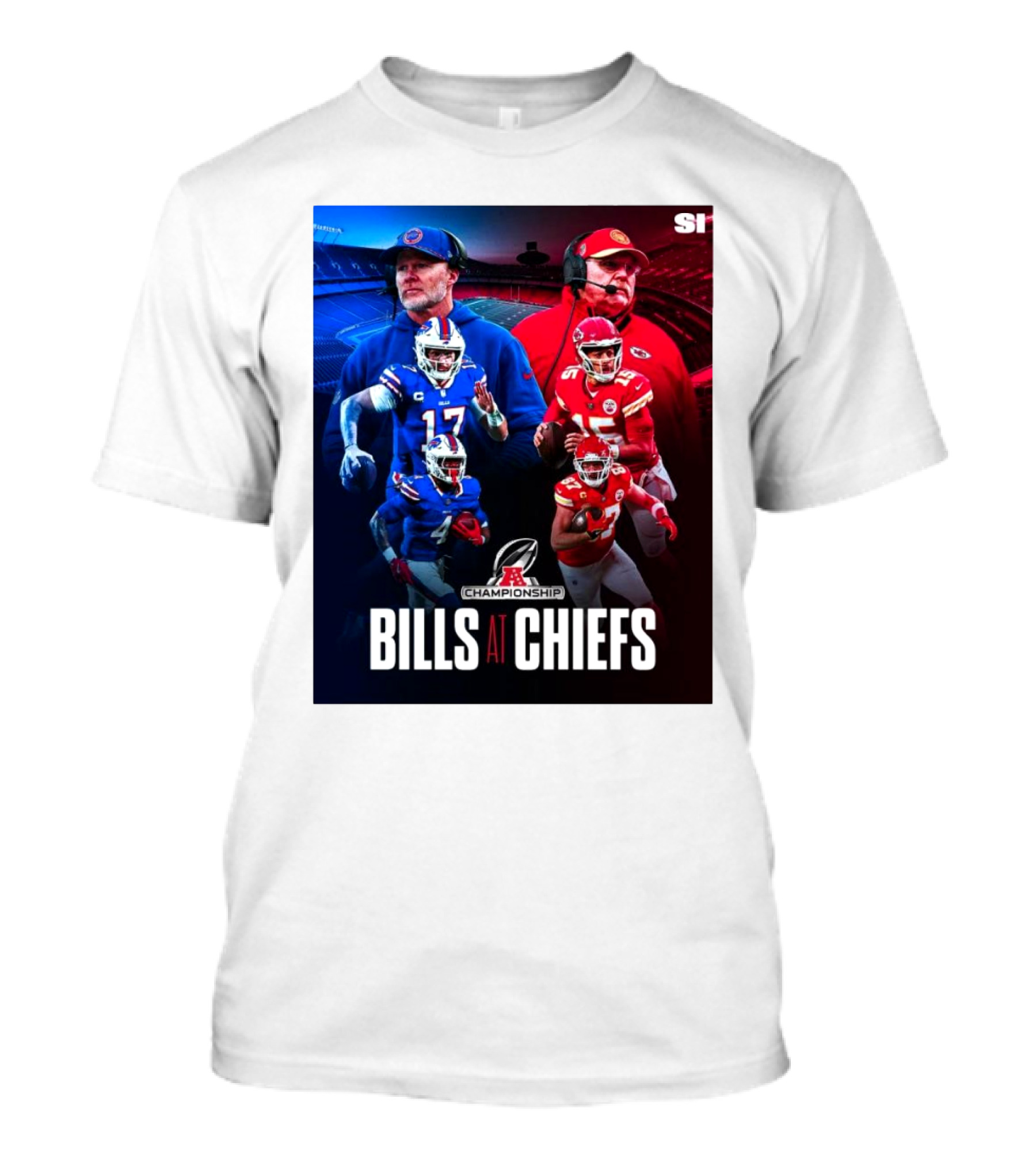 AFC Championship Bills At Chiefs Matchup Sports Illustrated T-Shirt