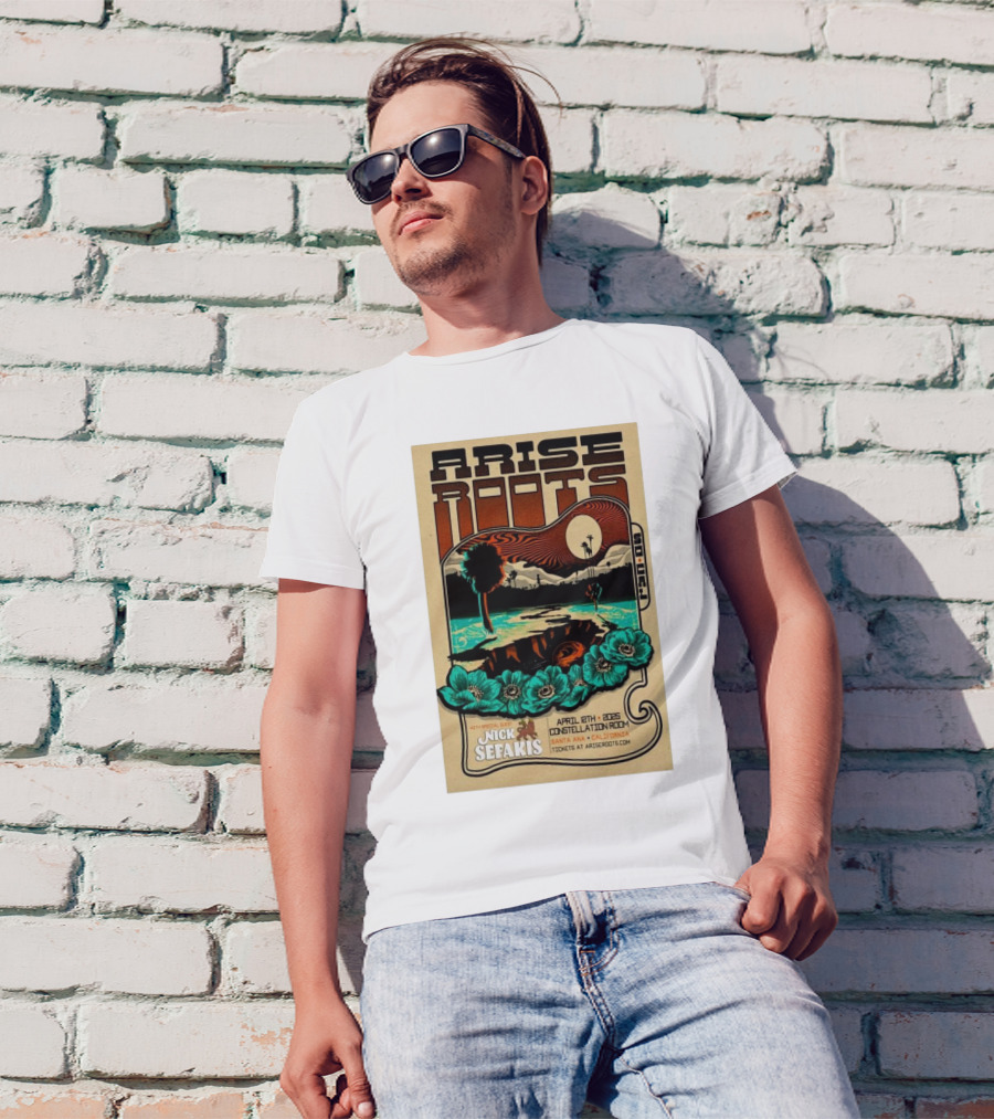 Arise Roots April 12 2025 Santa Ana California Tour Constellation Room With Nick Sefakis T-Shirt