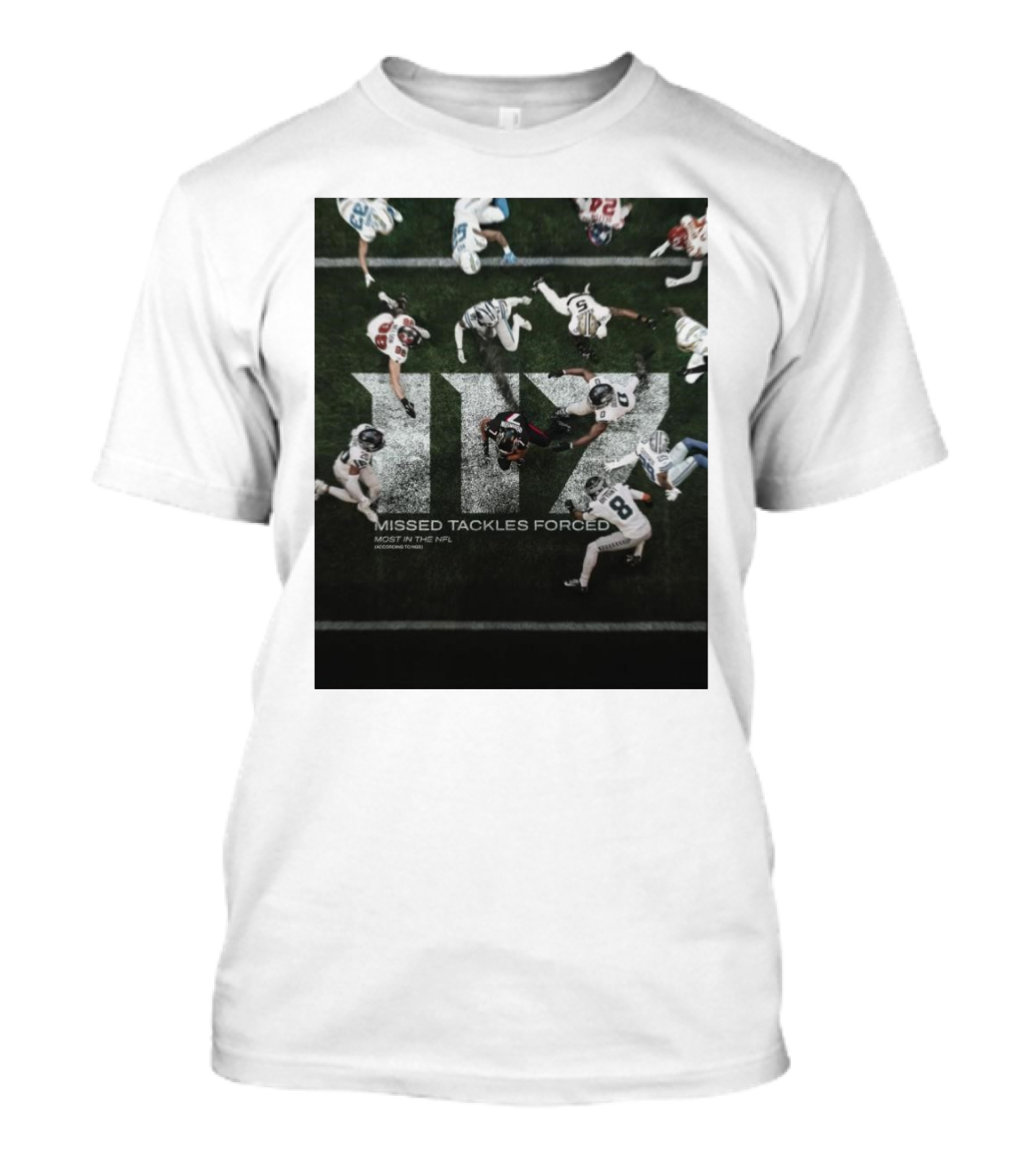 Atlanta Falcons 117 Missed Tackles Forced Most In The NFL According To NGS T-Shirt
