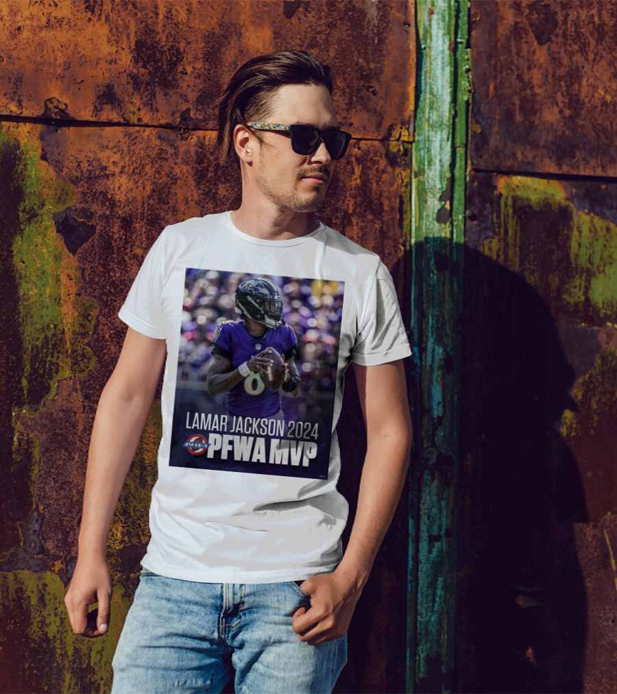 Baltimore Ravens Lamar Jackson PFWA 2024 MVP T-Shirt
