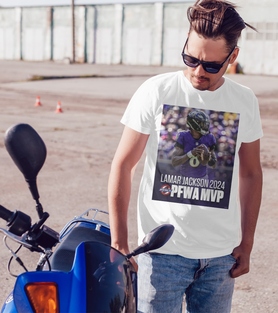 Baltimore Ravens Lamar Jackson PFWA 2024 MVP T-Shirt