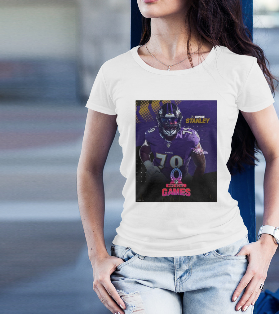 Baltimore Ravens Ronnie Stanley Pro Bowl Games Replaces Laremy Tunsil T-Shirt
