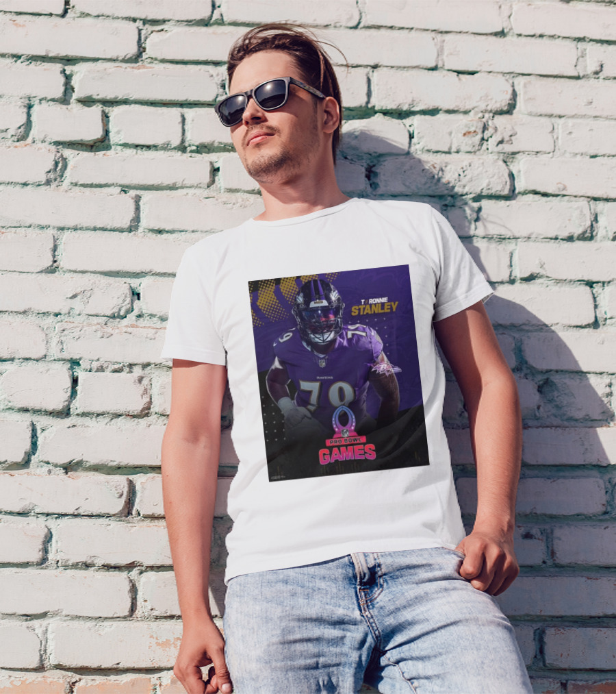 Baltimore Ravens Ronnie Stanley Pro Bowl Games Replaces Laremy Tunsil T-Shirt