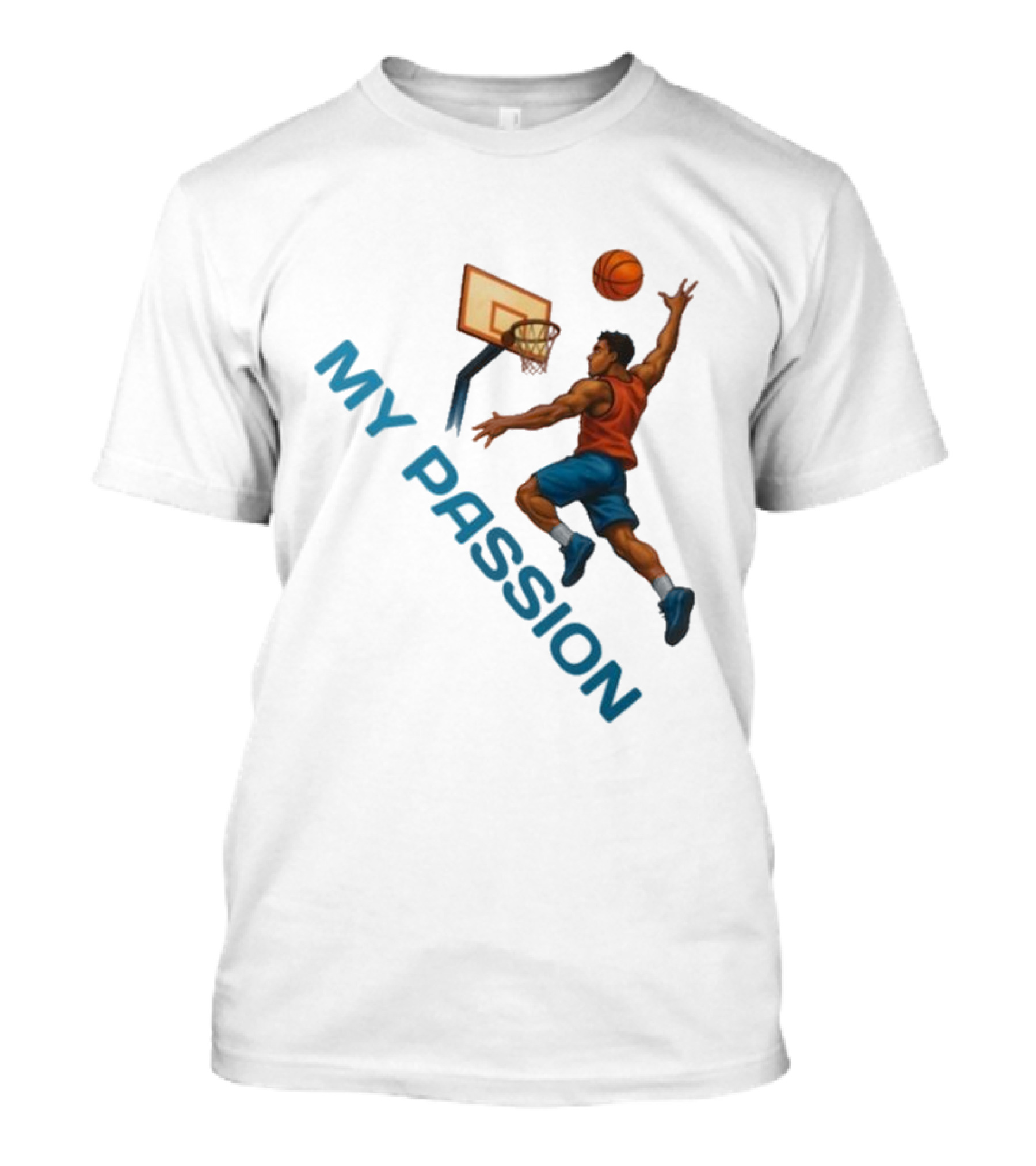Basketball My Passion Dunking Athlete Dynamic Move T-Shirt