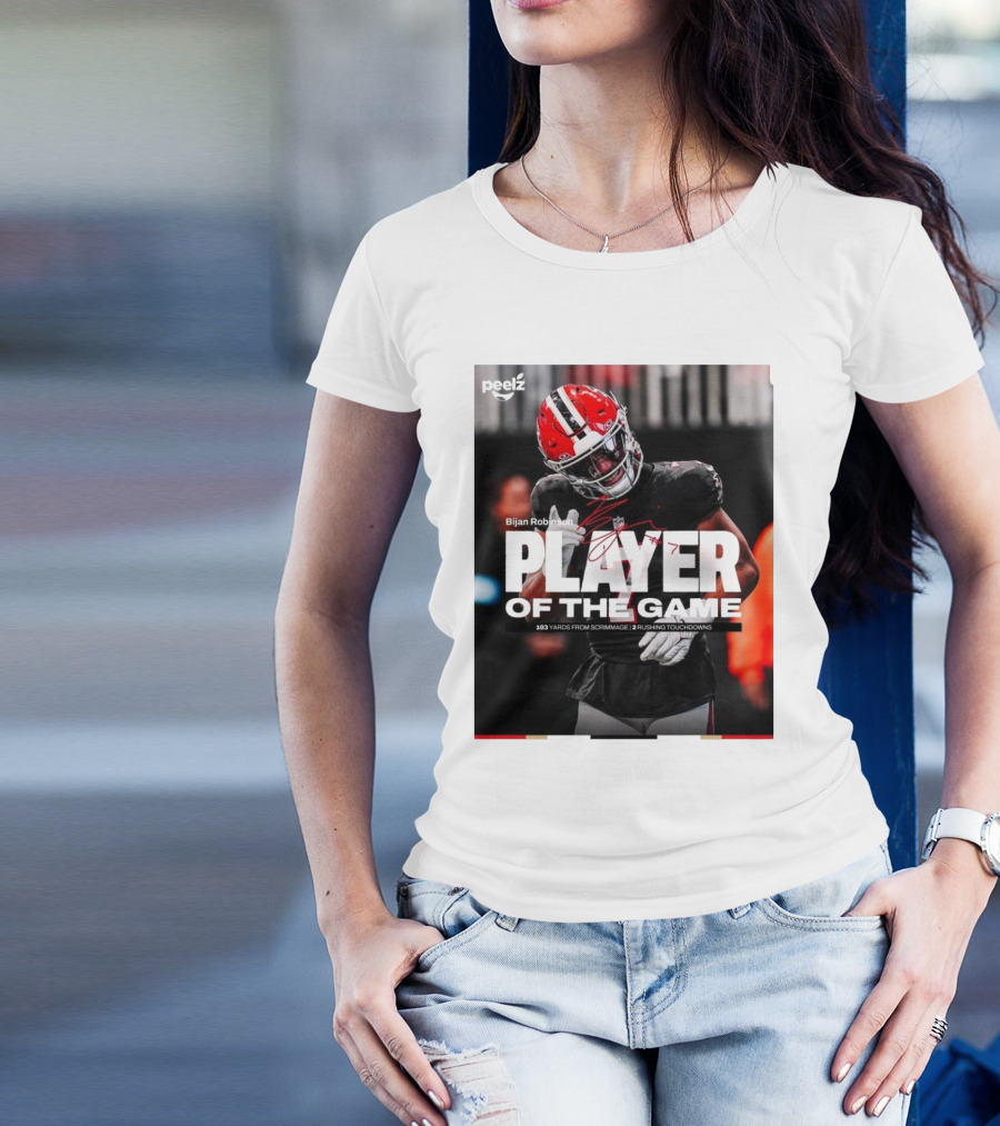 Bijan Robinson Player Of The Game 103 Yards 2 Rushing Touchdowns Signature T-Shirt