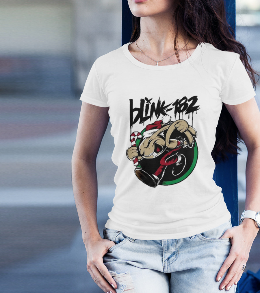 ```Blink-182 Santa Boxing Gloves Christmas 2024 Holiday Theme``` T-Shirt