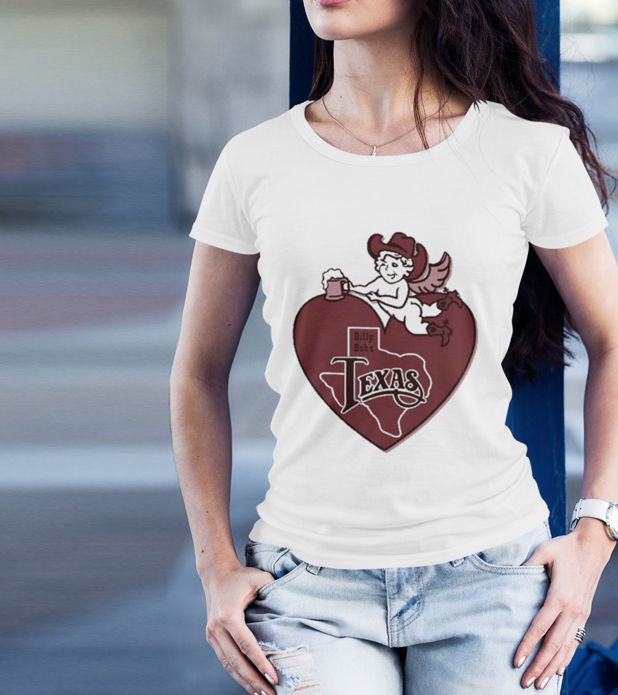 Billy Bob’s Texas Cupids Heart With Cowboy Hat And T-Shirt