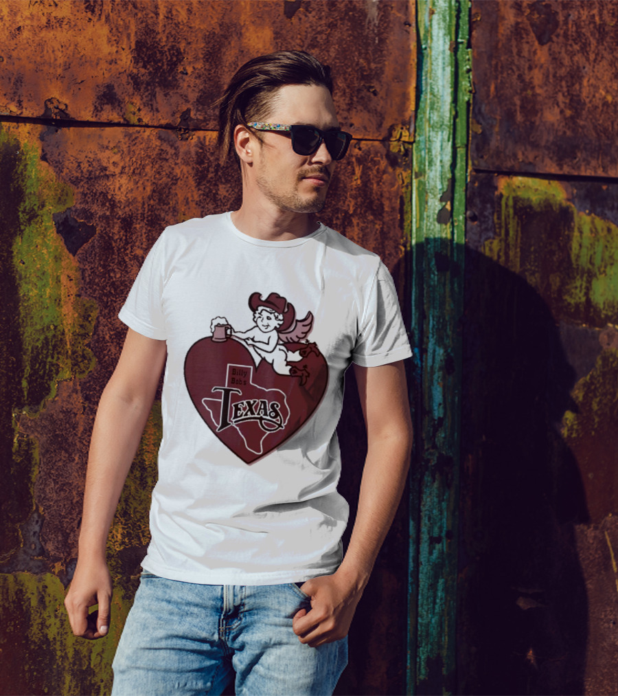 Billy Bob’s Texas Cupids Heart With Cowboy Hat And T-Shirt
