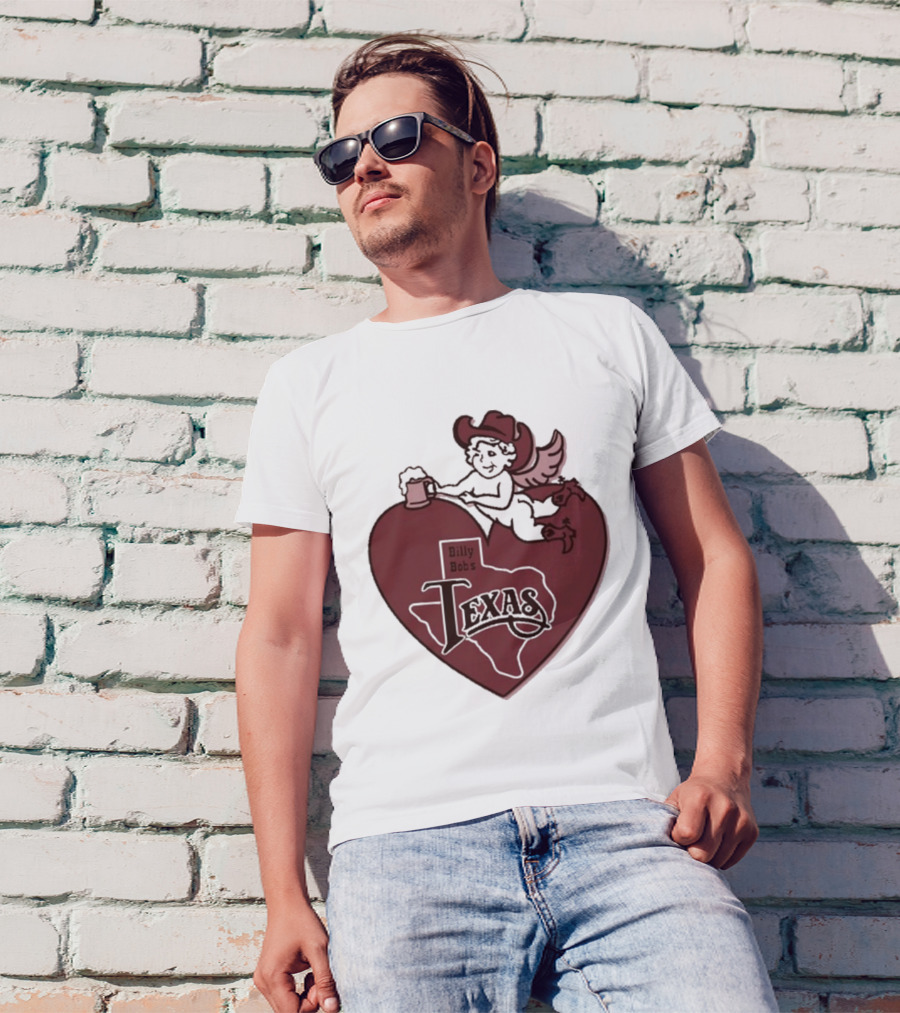 Billy Bob’s Texas Cupids Heart With Cowboy Hat And T-Shirt
