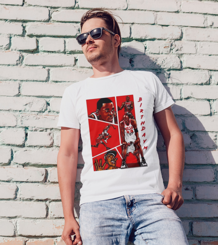 Birthday MJ Chicago Bulls Basketball Legends T-Shirt