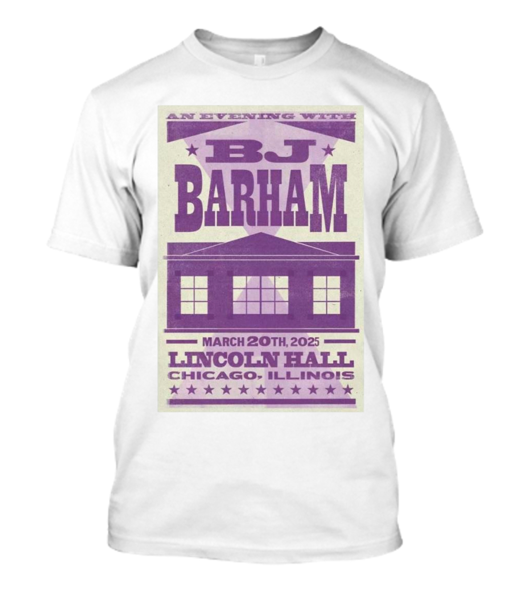 An Evening With BJ Barham Lincoln Hall Chicago Illinois March 20th 2025 T-Shirt