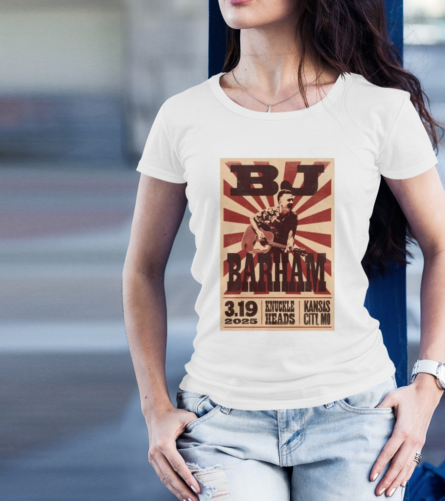 BJ Barham Live At Knuckleheads Kansas City MO March 19 2025 Event T-Shirt
