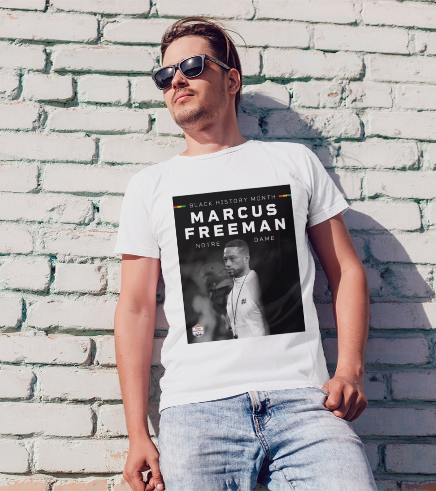 Black History Month Marcus Freeman Notre Dame 2022 Fiesta Bowl T-Shirt