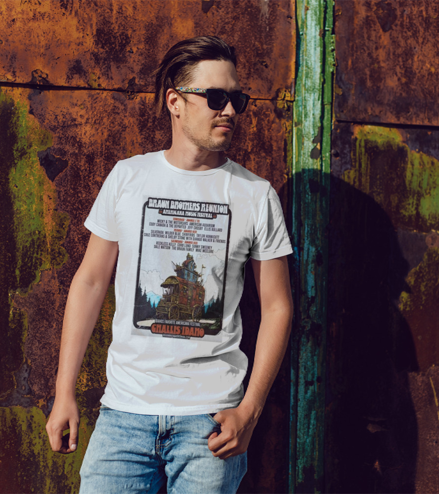 Braun Brothers Reunion Americana Music Festival Challis Idaho August 7-9 2025 Lineup Mickey And The Motorcars Reckless Kelly T-Shirt